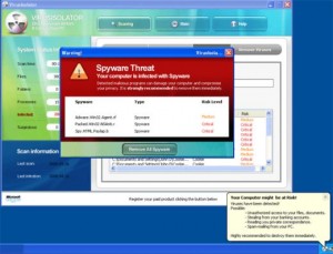 fake alerts given by virus