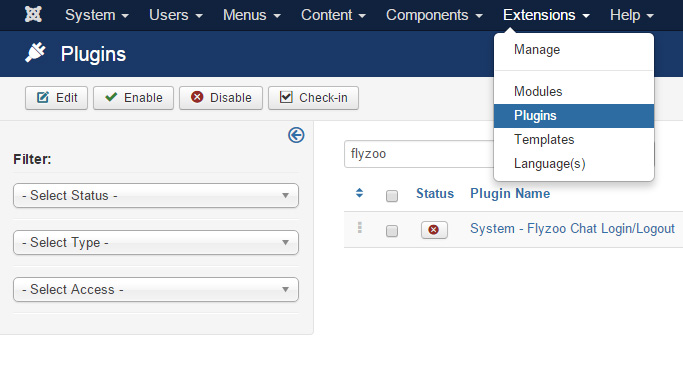 installing flyzoo in joomla installing flyzoo in joomla