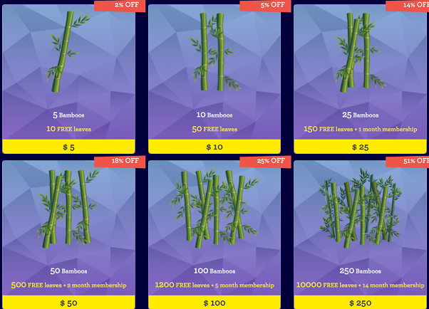 Bamboo packages